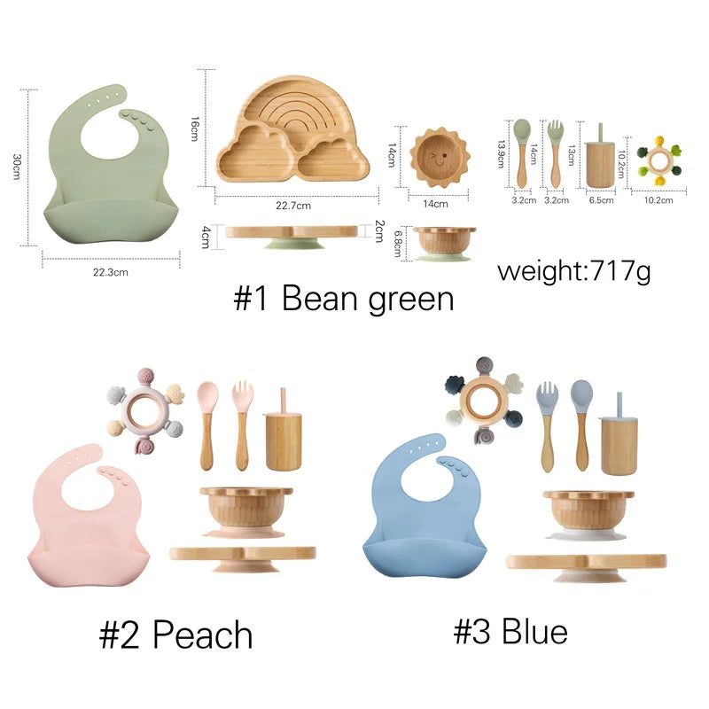 Brighten Mealtimes with our Rainbow Bamboo Plate Sets!