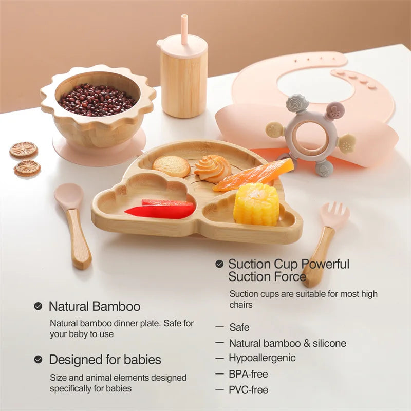 Brighten Mealtimes with our Rainbow Bamboo Plate Sets!